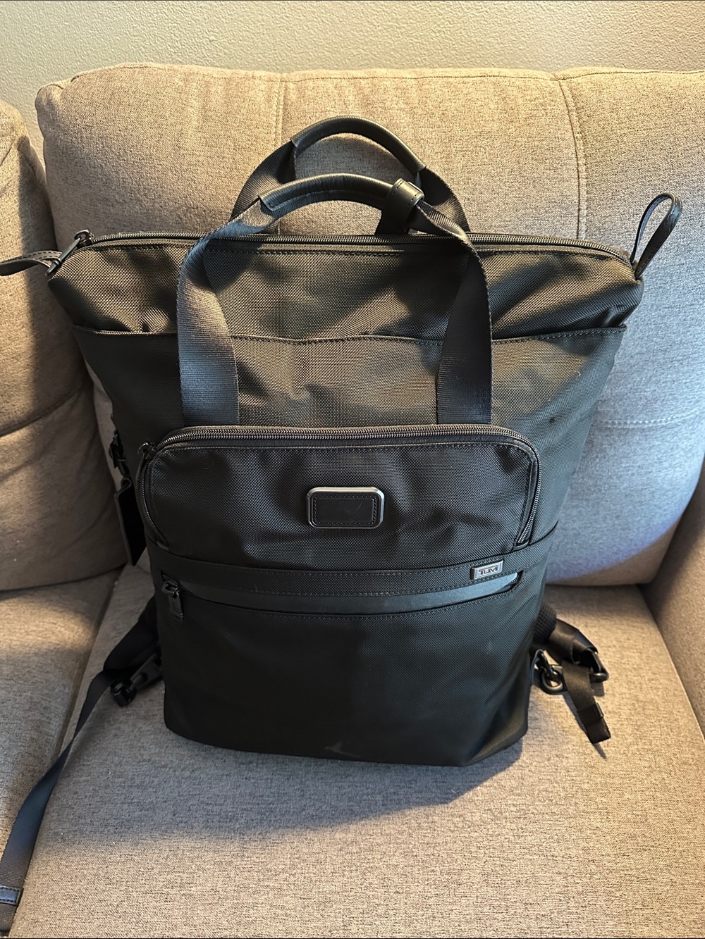 Tumi Black Convertible Tote-to-Backpack